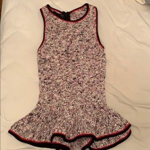 Marna Ro black and red tweed sleeveless top